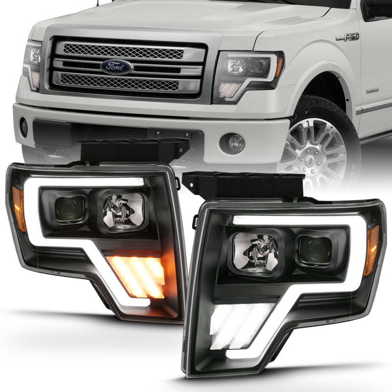 ANZO 2009-2013 Ford F-150 Barra de luz para proyector G4 Switchback HLNegro Ámbar