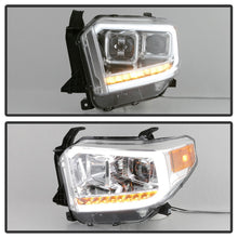 Cargar imagen en el visor de la galería, xTune 14-17 Toyota Tundra DRL LED Light Bar Projector Headlights - Chrome (PRO-JH-TTU14-LB-C)