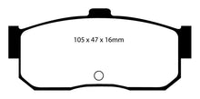 Cargar imagen en el visor de la galería, EBC 91-97 Infiniti G20 2.0 Pastillas de freno traseras Yellowstuff