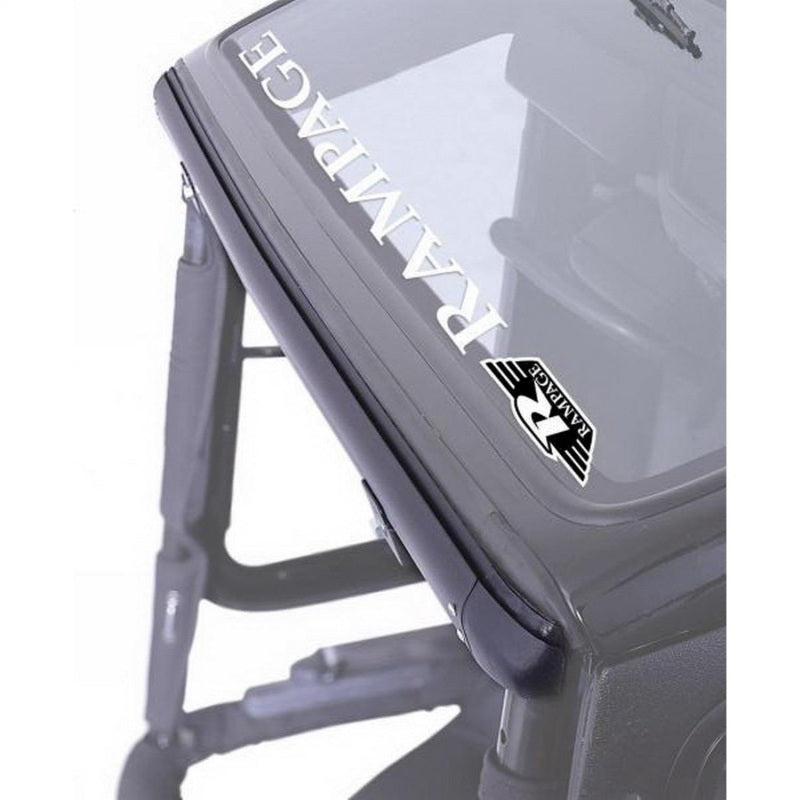 Rampage 1976-1983 Jeep CJ5 Canal de parabrisas - Negro