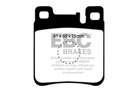 EBC 05-06 Chrysler Crossfire 3.2 SRT6 Pastillas de freno traseras Greenstuff