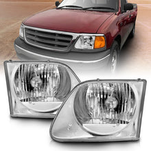 Cargar imagen en el visor de la galería, ANZO 1997-2003 Ford F-150 Faros delanteros de cristal cromados