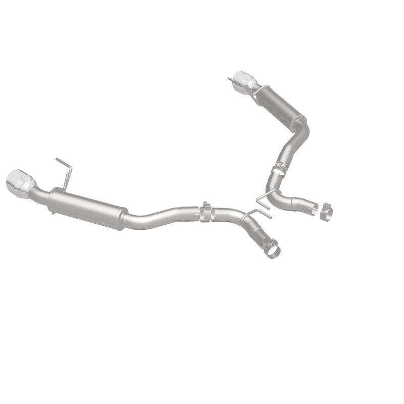 Eje trasero MagnaFlow, SS, 2,5 pulgadas, competición, punta de 4,5 pulgadas pulida dividida doble 2015 Ford Mustang Ecoboost