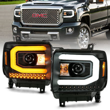 Cargar imagen en el visor de la galería, ANZO GMC SIERRA 1500 14-15 2500H/15-19 Proyector Faro Estilo Plancha Negro con Switchback (Halógeno)
