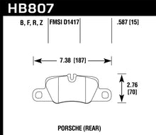 Cargar imagen en el visor de la galería, Pastillas de freno traseras Hawk 2014 Porsche 911 HPS 5.0