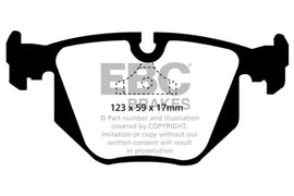 EBC 94-99 BMW M5 3.8 (E34) Pastillas de freno traseras Yellowstuff