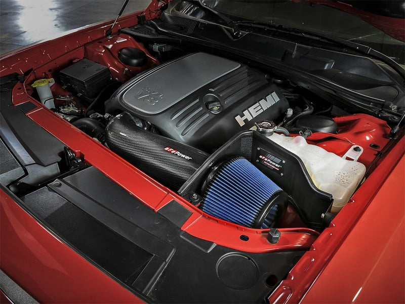 Admisiones aFe MagnumFORCE Stage-2 P5R Fibra de carbono AIS 11-17 Dodge Challenger/Charger V8-5.7L Hemi