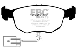 EBC 98-99 Ford Contour 2.5 SVT Pastillas de freno delanteras Yellowstuff