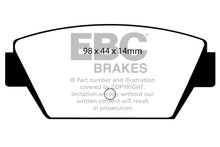 Cargar imagen en el visor de la galería, Pastillas de freno traseras EBC 93-94 Eagle Talon 1.8 Redstuff