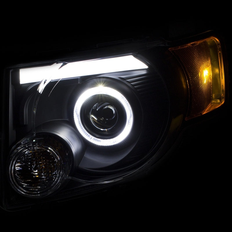 ANZO 2008-2012 Ford Escape Proyector Faros delanteros con Halo Negro