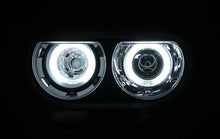 Cargar imagen en el visor de la galería, ANZO 2008-2014 Dodge Challenger Projector Headlights w/ Halo Black (CCFL)