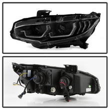 Cargar imagen en el visor de la galería, Spyder Honda Civic 16- 2DR/4DR/Hatchback Projector Headlights - Black PRO-YD-HC16SI-SEQGR-BK