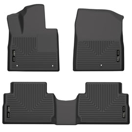 Husky Liners 21-22 Hyundai Santa Fe WeatherBeater Revestimientos de piso para asiento delantero y segundo - Negro