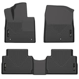 Husky Liners 21-22 Hyundai Santa Fe WeatherBeater Revestimientos de piso para asiento delantero y segundo - Negro