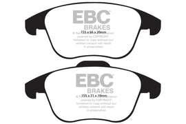 EBC 15 y posteriores Audi Q3 2.0 Turbo Pastillas de freno delanteras Yellowstuff