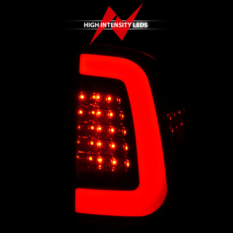 ANZO 2008-2016 Ford F-250 luces traseras LED con carcasa cromada y lentes ahumados (par)