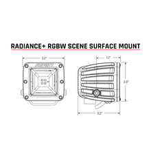 Cargar imagen en el visor de la galería, Rigid Industries Radiance+ Scene RGBW Surface Mount - Pair