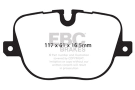 EBC 10-12 Land Rover Range Rover 5.0 Pastillas de freno traseras sobrealimentadas Yellowstuff