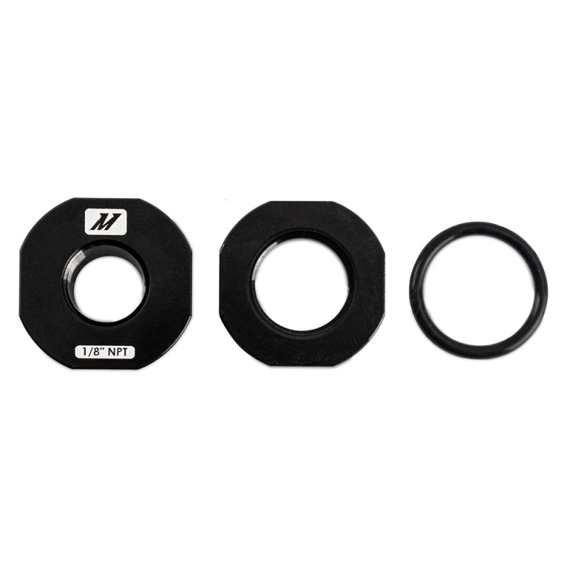 Adaptador de montaje de boquilla mecanizado CNC Mishimoto 1/8" NPT - Negro