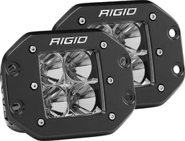 Rigid Industries Dually - Montaje empotrado - Inundación - Juego de 2