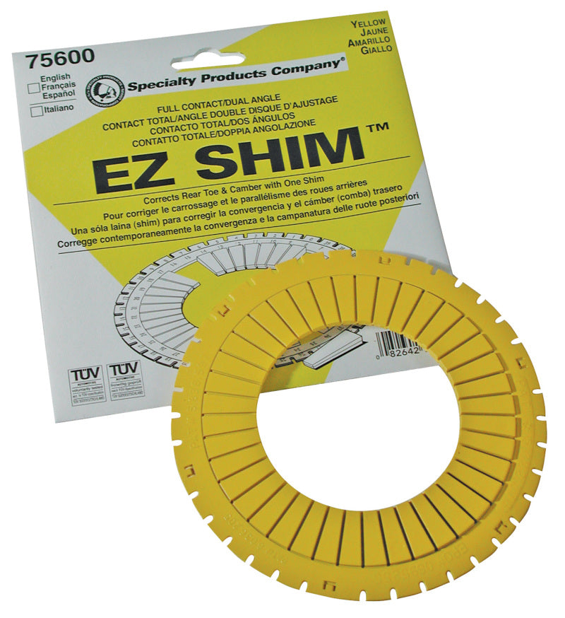SPC Performance EZ Shim Doble ángulo Camber/Toe Shim (Amarillo)
