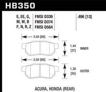 Cargar imagen en el visor de la galería, Hawk 90-01 Acura Integra (excl Type R) / 98-00 Civic Coupe Si Performance Ceramic Street Rear Brake