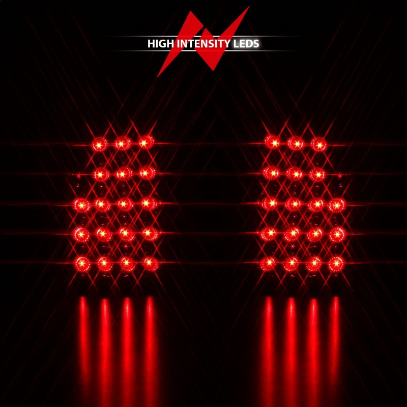 ANZO 2003-2006 Chevrolet Silverado 1500 luces traseras LED rojo/transparente