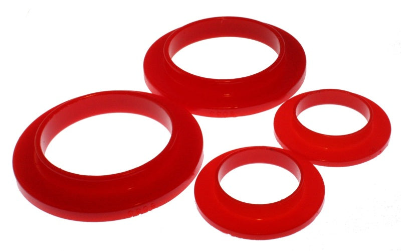 Energy Suspensión 79-04 Ford Mustang SVO Juego de aisladores superiores e inferiores de resorte trasero rojo