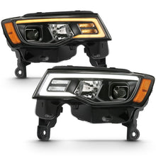 Cargar imagen en el visor de la galería, ANZO Faros delanteros tipo proyector para Jeep Grand Cherokee 2017-2018 con interruptor estilo tablón - Cromado con ámbar