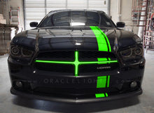 Cargar imagen en el visor de la galería, Oracle 11-14 Dodge Charger Illuminated Grille Crosshairs - Green