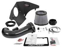 Cargar imagen en el visor de la galería, aFe 19-21 GM Trucks 5.3L/6.2L Track Series Sistema de admisión de aire frío de fibra de carbono con filtros Pro Dry S