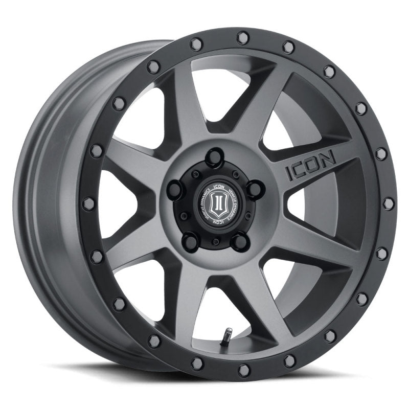 ICON Rebound 17x8.5 5x4.5 0mm Offset 4.75in BS Rueda de titanio de 71.5mm de diámetro