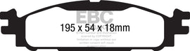 Pastillas de freno delanteras EBC 11-12 Ford Flex 3.5 Greenstuff
