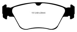 EBC 99-01 Mercedes-Benz C230 (W202) 2.3 Pastillas de freno delanteras Redstuff