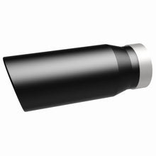 Cargar imagen en el visor de la galería, MagnaFlow Tip Stainless Black Coated Single Wall Round Single Outlet 5in Dia 4in Inlet 13in L