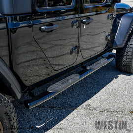 Westin 2020 Jeep Gladiator PRO TRAXX 5 WTW Barras de paso Nerf ovaladas - Negras