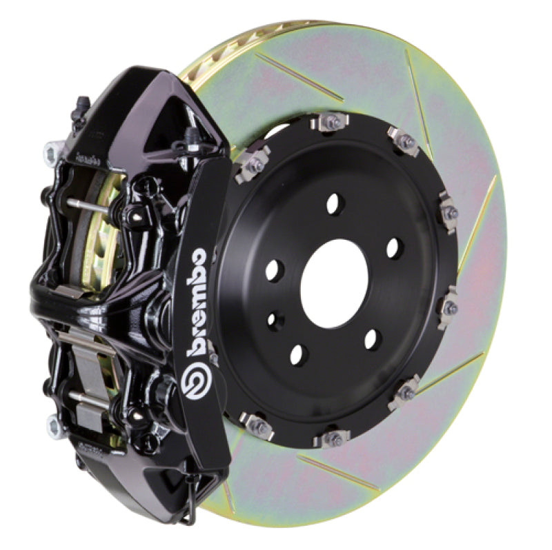 Brembo 20+ Modelo Y Delantero GT BBK 6 Pistones Fundido 365x34 2pc Rotor Ranurado Tipo 1-Negro