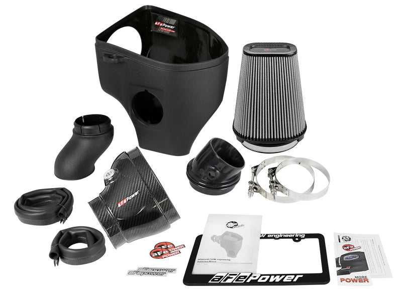 aFe Magnum Force Stage-2 Track Series AIS de fibra de carbono con Pro Dry S Media-18 Dodge Challenger V8-6.2L