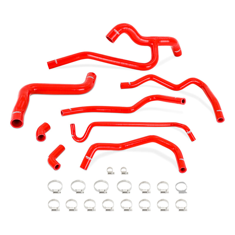 Mishimoto 05-10 Mustang V6 Kit de manguera de calentador y radiador de silicona - Rojo