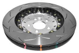 DBA 13-16 Audi RS5 (con rotores de hierro con borde festoneado) Rotor ranurado trasero serie 5000 con sombrero plateado