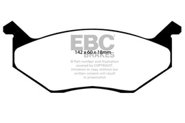 EBC 80-83 Chrysler Cordoba 3.7 Pastillas de freno delanteras Yellowstuff