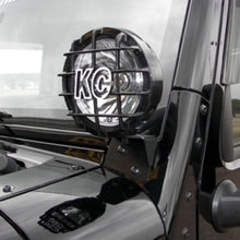 Cargar imagen en el visor de la galería, KC HiLiTES 07-18 Jeep JK A-Pillar Windshield Light Mount Bracket Set (Pair) - Black
