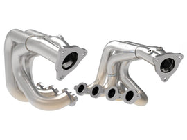 Cabezal aFe Twisted 304SS 2020 Chevy Corvette (C8) 6.2L V8 - Cepillado