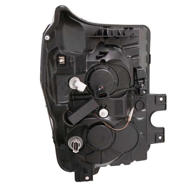 ANZO 2011-2016 Ford F250 Faros delanteros proyectores con estilo de tablón Switchback negro con ámbar