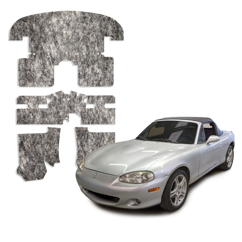 DEI 90-05 Mazda Miata NA y NB Kit de aislamiento interior debajo de la alfombra - 1/2 pulgada de espesor
