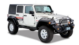 Bushwacker 07-18 Jeep Wrangler Unlimited Max bolsillo estilo bengalas 2 piezas cobertura extendida - negro