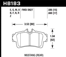 Cargar imagen en el visor de la galería, Hawk 1999-2004 Ford Mustang Base 3.8 HPS 5.0 Rear Brake Pads