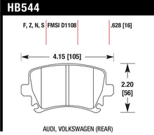 Cargar imagen en el visor de la galería, Pastillas de freno traseras cerámicas Hawk Audi A3 / A4 / A6 Quattro Performance