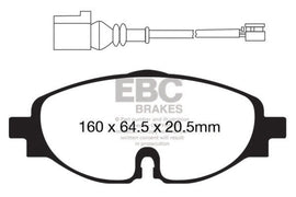 Pastillas de freno delanteras EBC 14+ Audi A3 1.8 Turbo Greenstuff