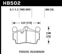 Cargar imagen en el visor de la galería, Hawk Porsche / Volkswagen HPS Street Rear Brake Pads